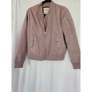 Ci Sino Juniors Mauve Old Rose Bomber Style‎ Light Jacket Women’s Ladies Small